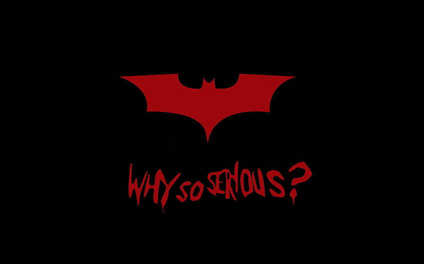 Por qué tan serio Joker Batman Cool Logo fondo de pantalla