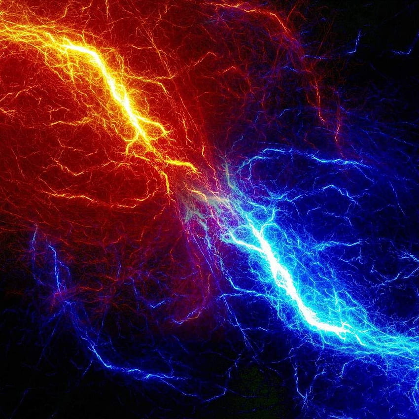 Conflict to your cell phone - abstract colors conflict fire ice lightning neon - 10285940. Fire and ice, Fire and ice , Lightning art HD phone wallpaper