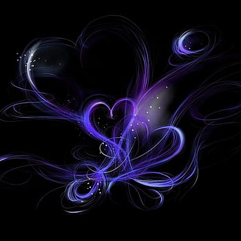 Valentines Day Card With Purple Hearts On Dark Glow Background Stock Photo  Picture And Royalty Free Image Image 17230771