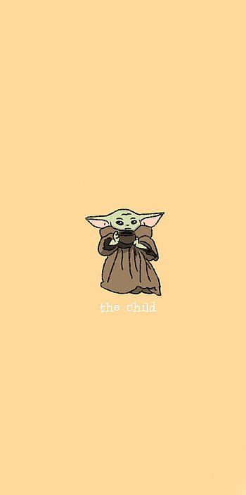 Download Aesthetic Baby Yoda Cartoon Wallpaper