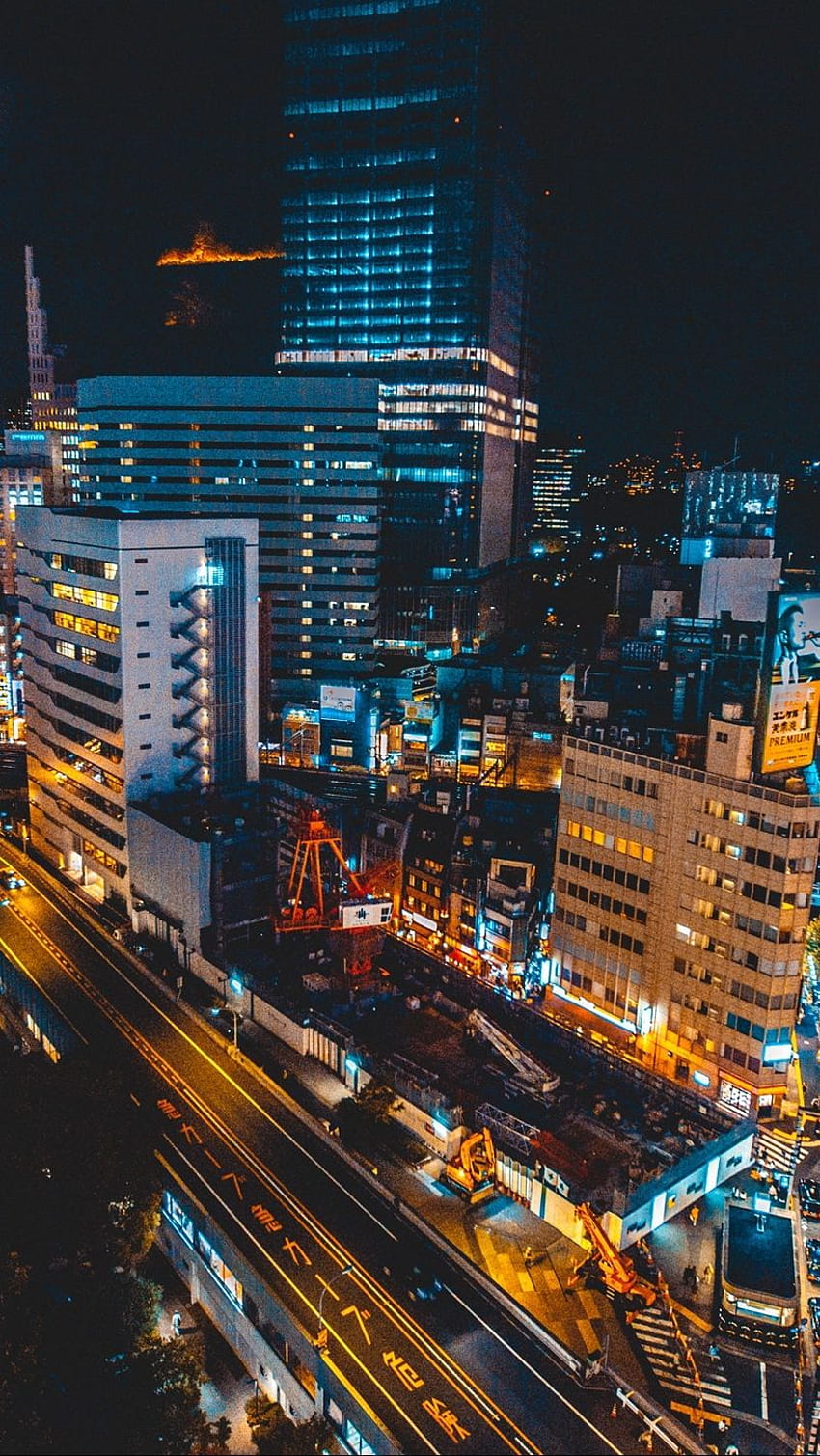 ginza, chuo, japan, skyscrapers, night, 3GS Japan HD phone wallpaper