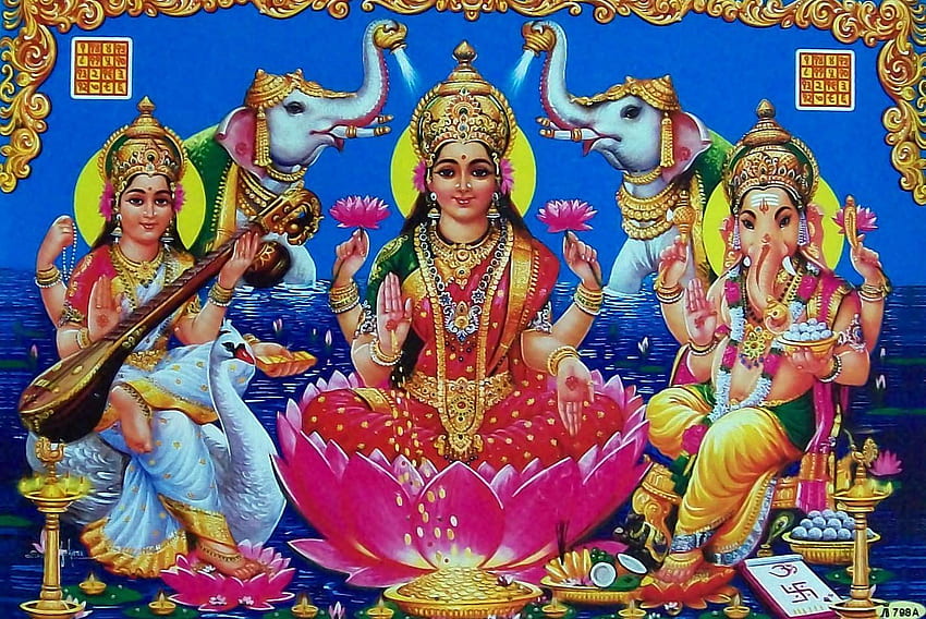 Laxmi Ganesh Sarasvati. Shri Ganesh, Ganesh, Ganesha Fond d'écran HD