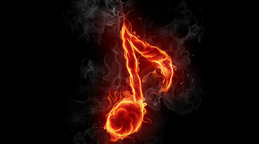 Music Note Fire . Papel de parede musical, Tenha fé, Pra, Music Symbols HD wallpaper