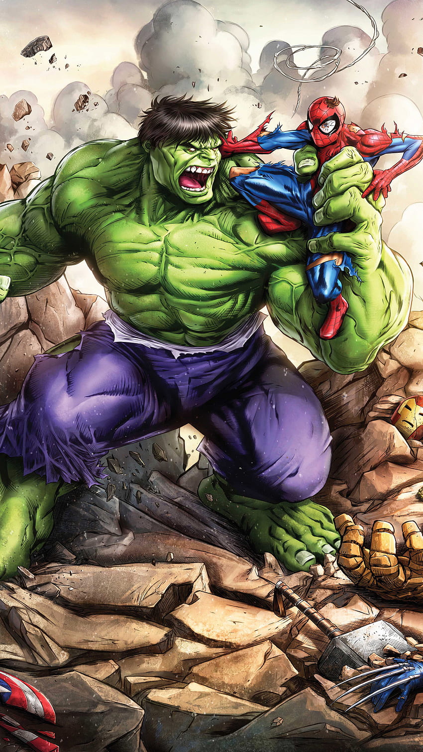 Hulk Vs Spiderman Mobile (iPhone, Android, Samsung, Pixel, Xiaomi) Papel de parede de celular HD