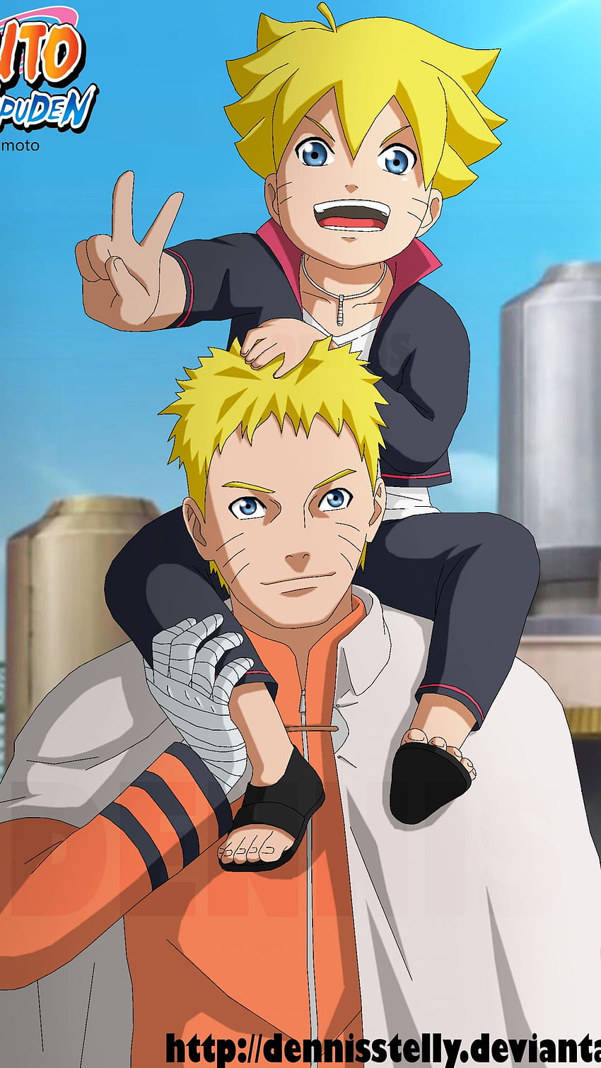 This the cutest picture between naruto and boruto