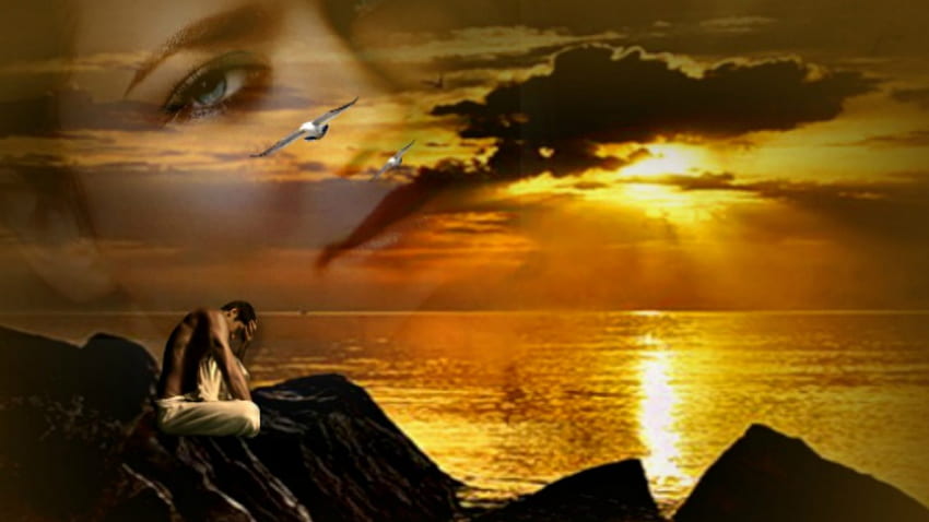 ~*~ Missing You ~*~, miss you, love , romantic , i love you, sunset, thinking of you HD wallpaper