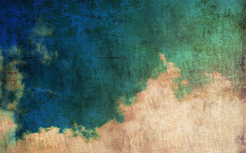 Abstrak, sederhana, tekstur, vintage , hijau, biru, latar belakang • For You For & Mobile, Green Retro Wallpaper HD