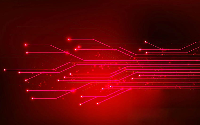 Red Electronic, Digital Tech HD wallpaper