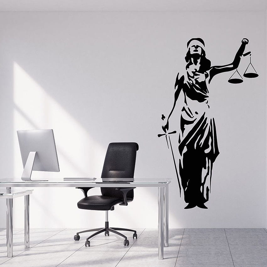 Law Office Wall Decal Lady Justice Themis Court Of Justice Wall Stickers Vinyl Court Decor Home Room Decoration Poster X578. Wall Stickers. - AliExpress HD phone wallpaper