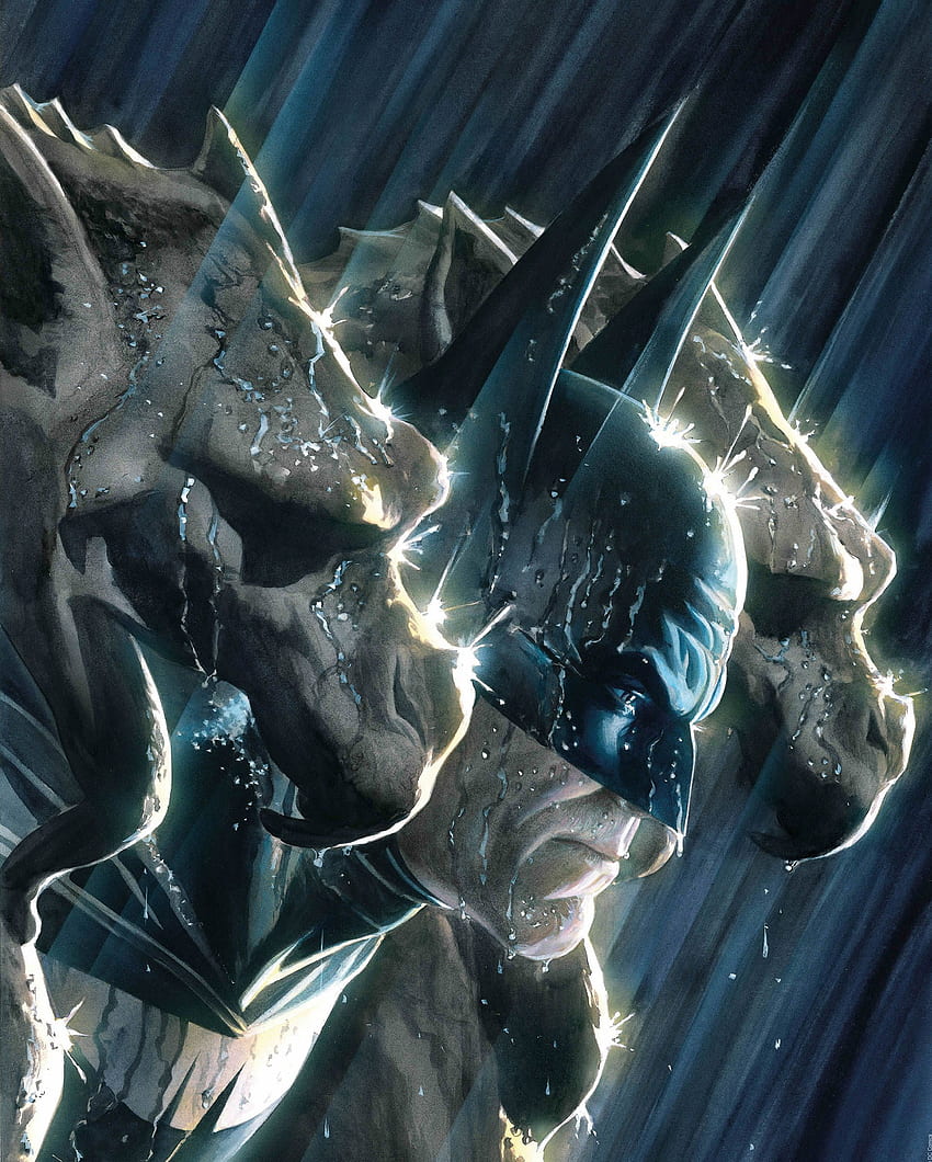 Grim Gargoyles and Superheros: L'art d'Alex Ross. Bande dessinée Batman, BD Batman, Batman Fond d'écran de téléphone HD