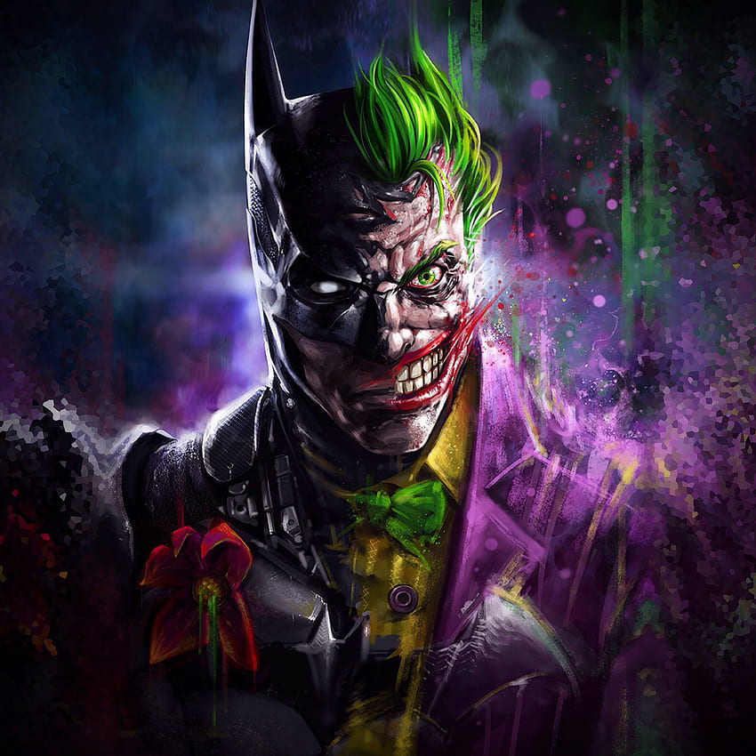 Batman und Joker, Face-Off, Artwork HD-Handy-Hintergrundbild