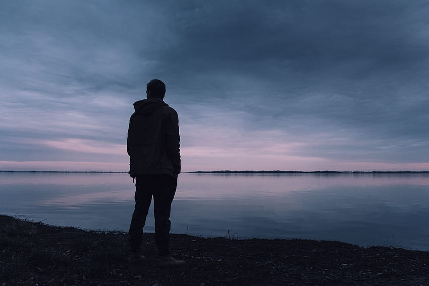 Person Standing Near Lake · Stock, Standing Alone HD wallpaper