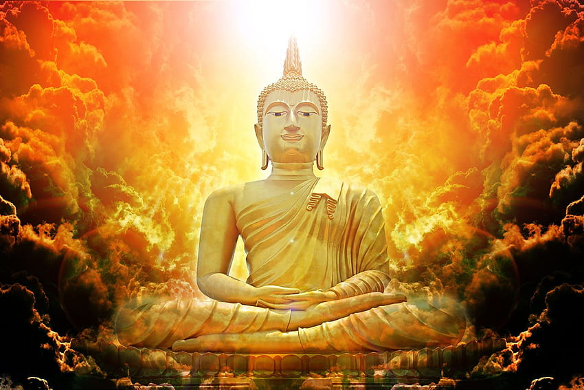 Gold Cloud Buddha for Decor, Nature Buddha HD wallpaper