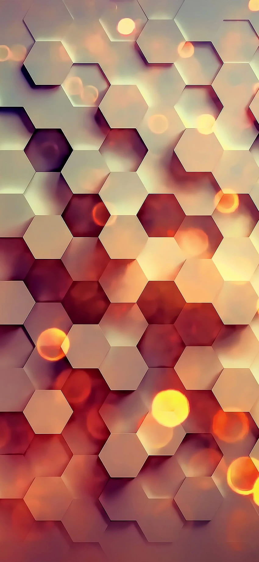 iPhoneX: patrón abstracto digital de hexágono de miel, Cool Pattern fondo de pantalla del teléfono