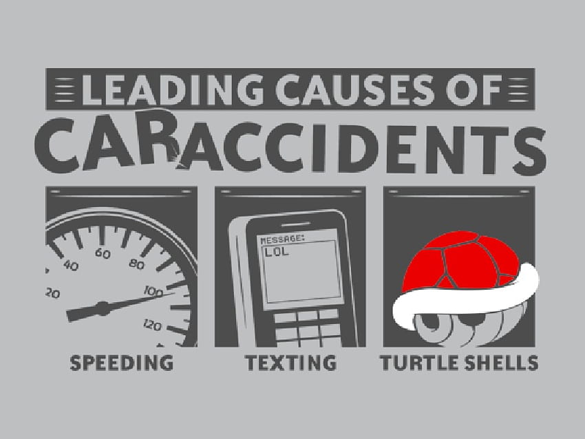 Car Accidents, accidents, mario, cars, funny, turtles HD wallpaper