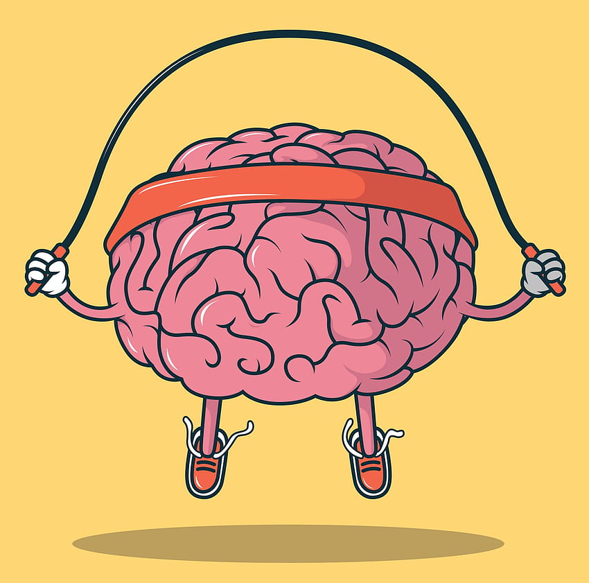 Alternativer AD-Behandlungsleitfaden, Gehirn-Cartoon HD-Hintergrundbild