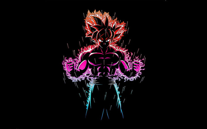 Dragon Ball Z Goku Ultra Instinct Resolución de fuego, y gif de Goku fondo de pantalla