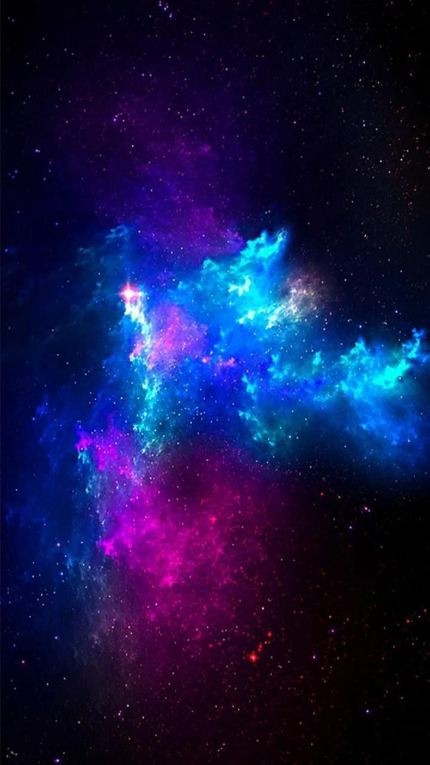 Piękna fioletowa, niebieska i różowa galaktyka (przestrzeń). Telefon Galaxy, Pink Purple i Blue Galaxy Tapeta na telefon HD