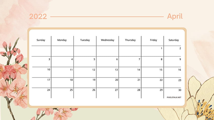 April 2022 Calendar Background HD wallpaper | Pxfuel