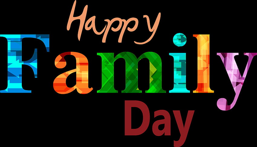 Happy Family Day Vector Hd PNG Images, Lettering Of Happy Family Day With  Love, Day, Happy, Together PNG Image For Free Download