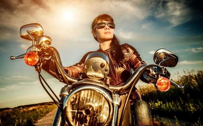 Harley Rider, girl, rider, harley davidson, motorbike HD wallpaper | Pxfuel