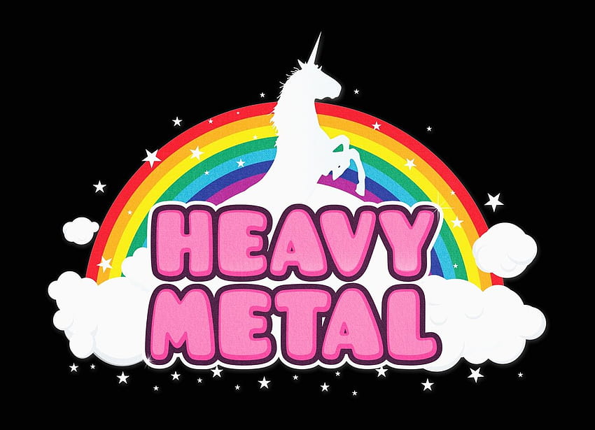 Thrash Metal - Heavy Metal Unicorn - & Background, Rainbow Band HD duvar kağıdı