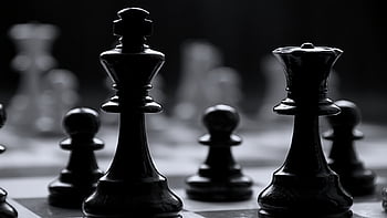 Black, white and red chess pieces wallpaper - 3D wallpapers - #53167