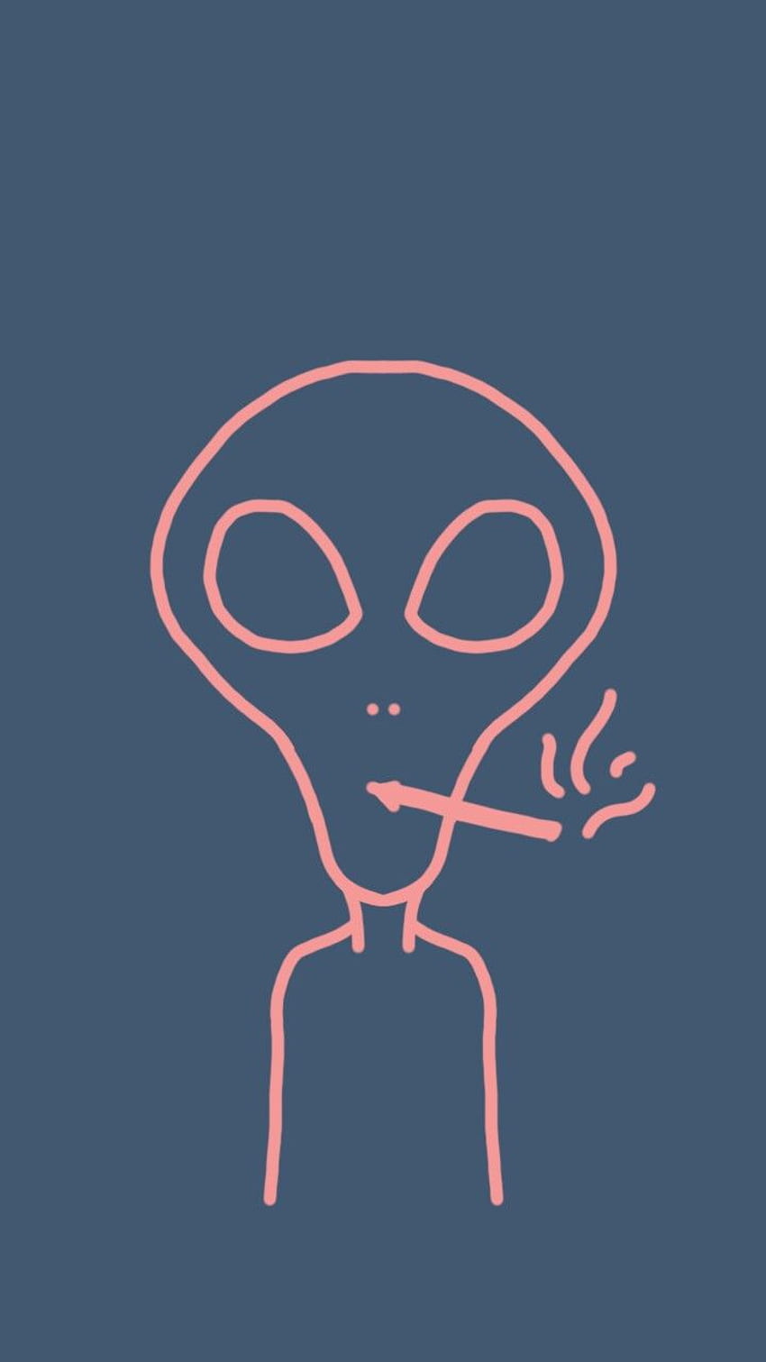 Desenho de Alien com uma arma pintado e colorido por Gugabrand o