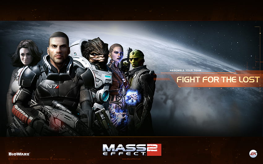 Mass Effect 2 — „Walka o przegranych” (panoramiczny), Thane Krios, Bioware, Miranda, Mass Effect, Miranda Lawson, Thane, Grunt, Me2, Commander Shepard, Mass Effect 2, Temat zero Tapeta HD