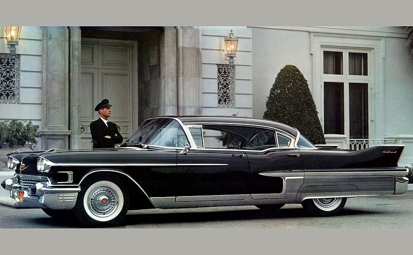 キャデラック フリートウッド 1958、レトロ、キャデラック、58、自動車 高画質の壁紙