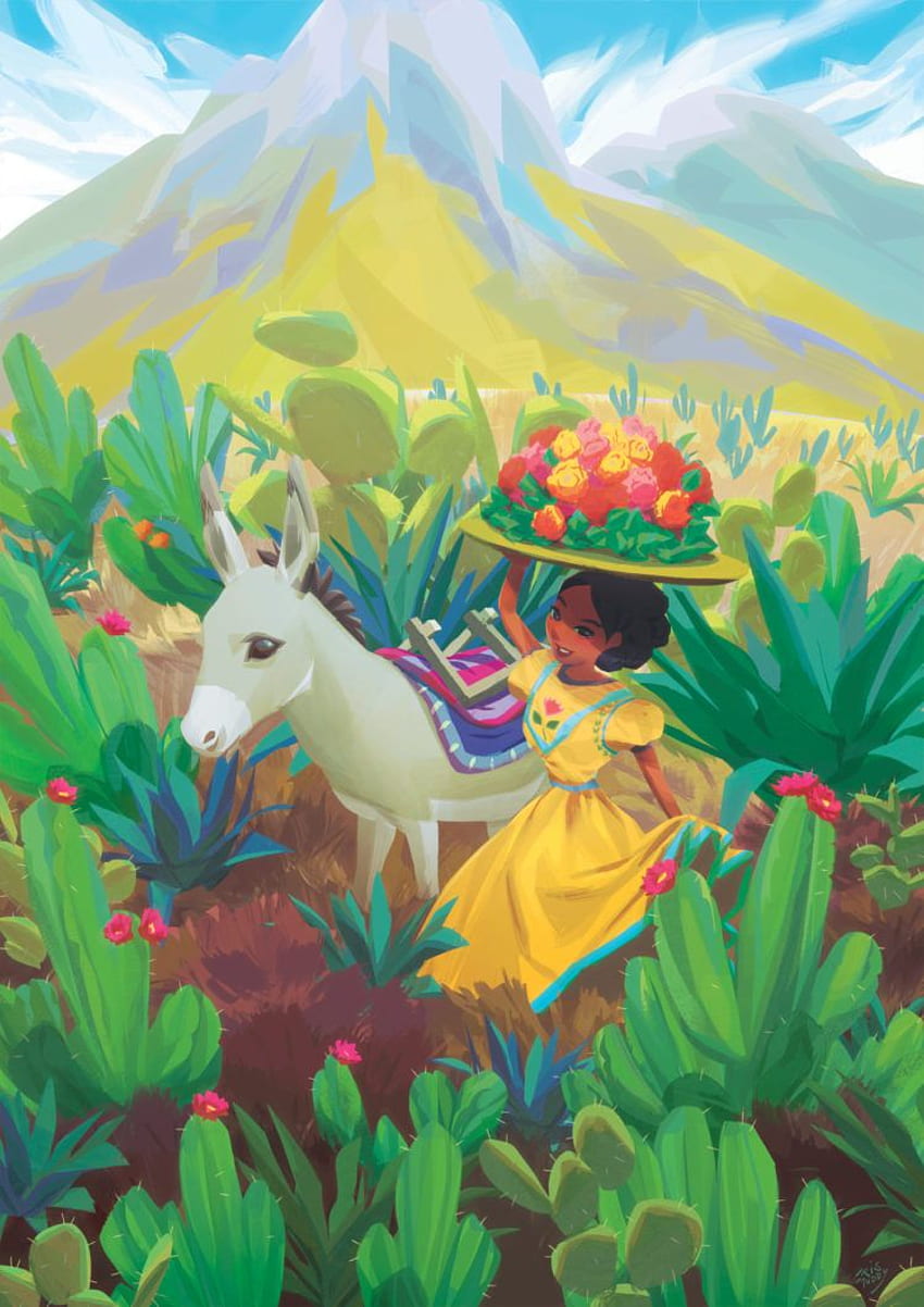 horse, Cactus, Mountains, Desert, Fruit, Drawing, Dress, Plants HD phone wallpaper