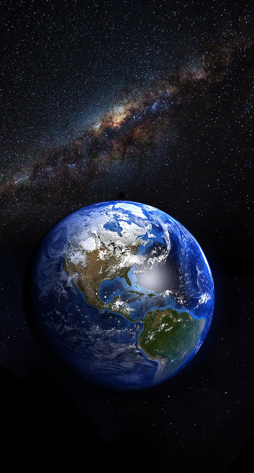 Earth iPhone - North And South America From Space,, The Earth HD phone wallpaper