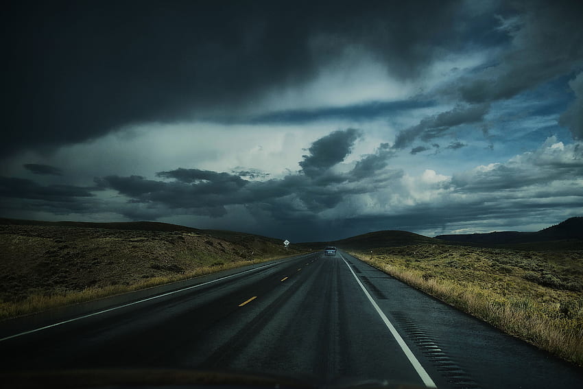 Auto, Nature, Clouds, Road, Movement, Traffic HD wallpaper