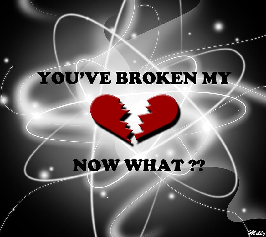 A Broken Heart, triste, quebrado, vermelho, ferido, coração, emoções papel de parede HD