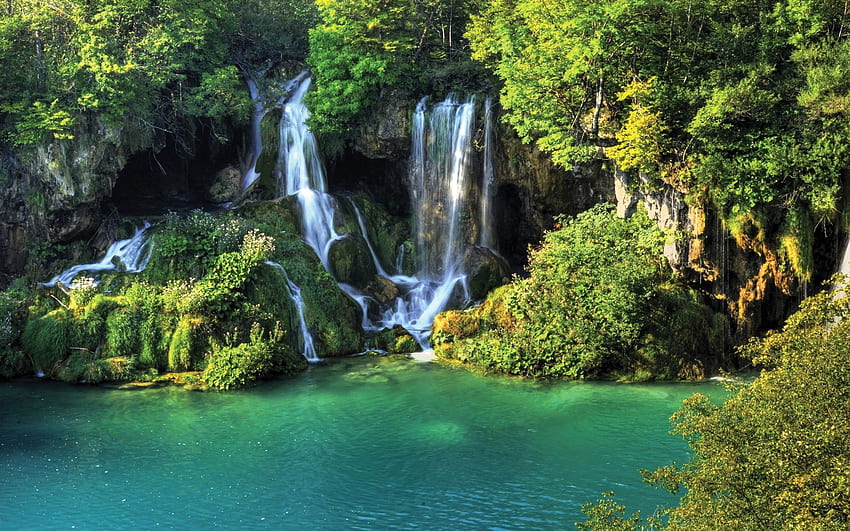 Jungle Background. Beautiful, Rainforest Waterfall HD wallpaper