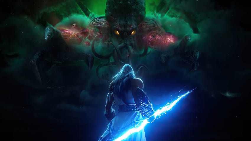 Zeus, dios del trueno, videojuego fondo de pantalla