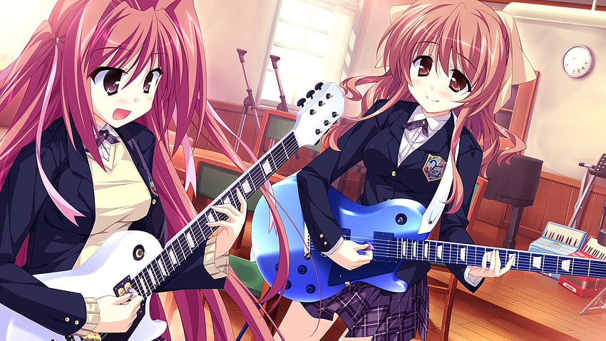 Bandübung, Rock, Übung, Uniform, Gitarre, Mädchen, Band, Instrument, Musik, Anime, Marmelade HD-Hintergrundbild