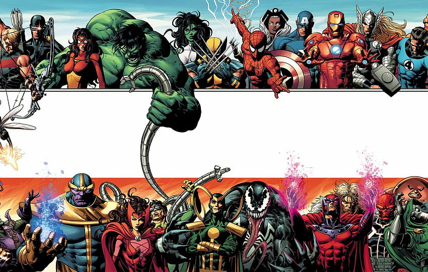 marvel, heroes, villains, encyclopedia HD wallpaper