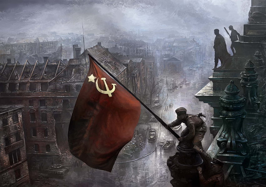 comunismo, vermelho, Rússia, CCCP, bandeiras, URSS, Hearts of Iron papel de parede HD
