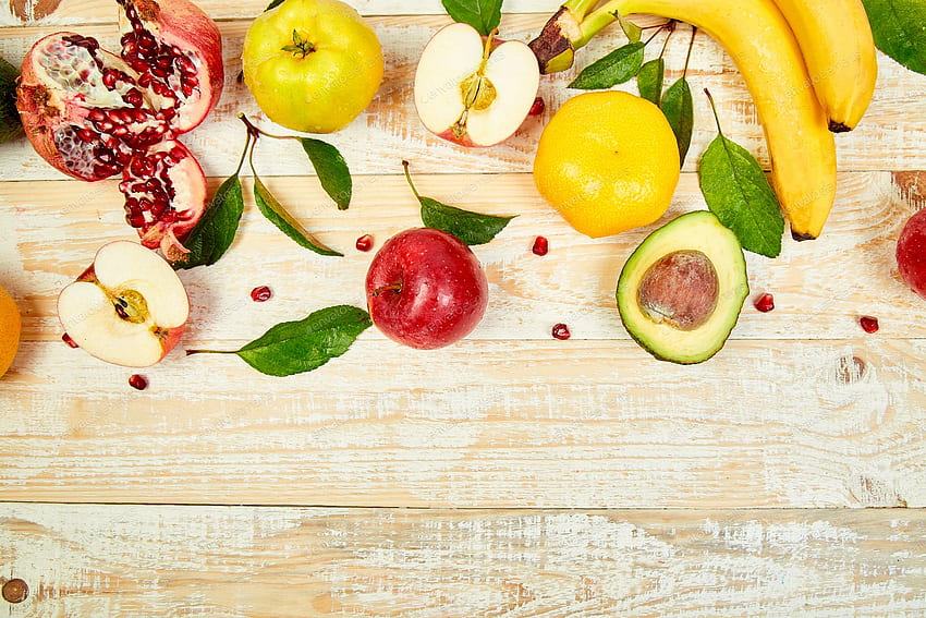 Latar belakang makanan organik. Pemilihan makanan sehat, makan bersih oleh bondarillia di Envato Elements Wallpaper HD
