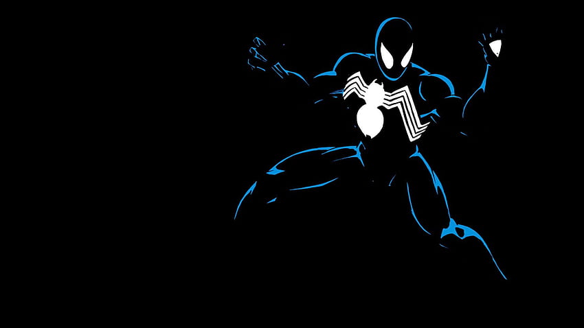 comics, Spider man / and Mobile Background, Spiderman Black Suit Logo HD wallpaper