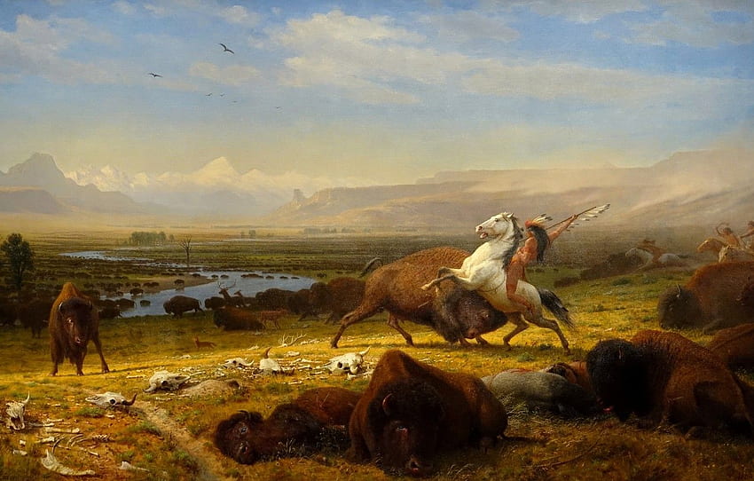 1888, Albert Bierstadt, The Last of the Buffalo para , sección живопись ...