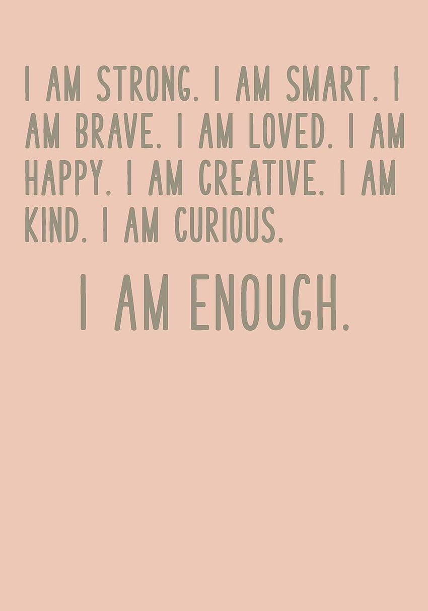 I Am Enough: Inspirational Lined Affirmation and Gratitude Journal HD phone wallpaper