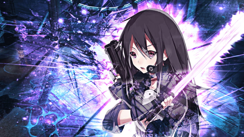 kirito gun gale online phantom bullet arc sword art online 2 อะนิเมะ วอลล์เปเปอร์ HD