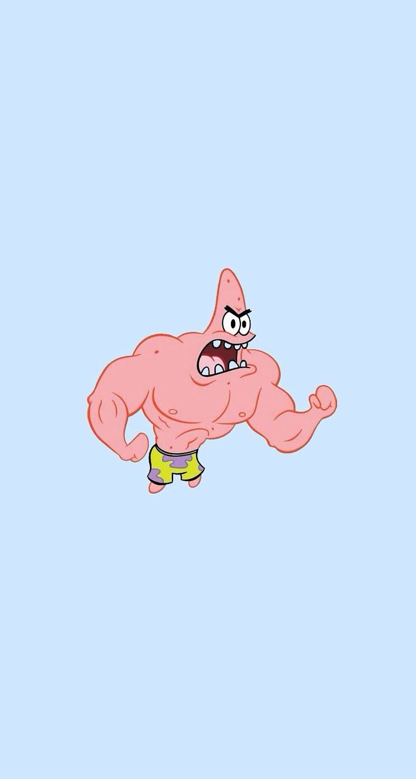 Patrick super forte. desenho animado, engraçado, fofo Papel de parede de celular HD