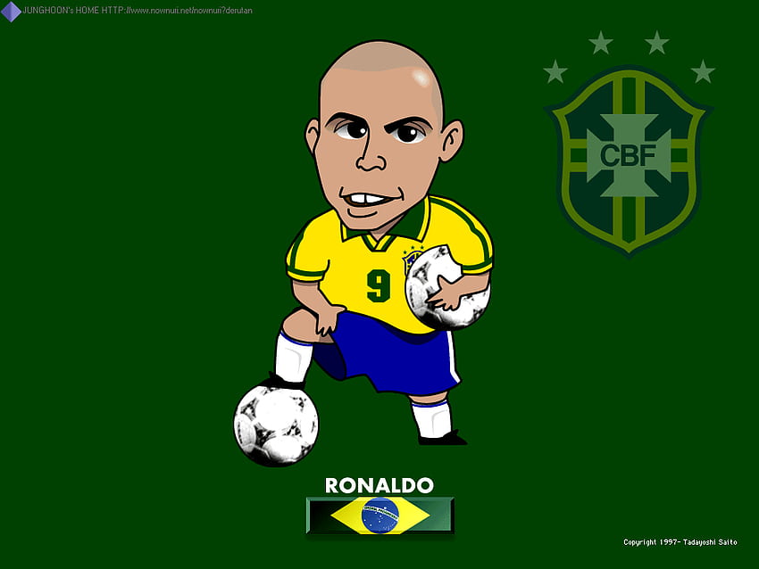 Cartoons ronaldo brazil players football HD wallpapers | Pxfuel