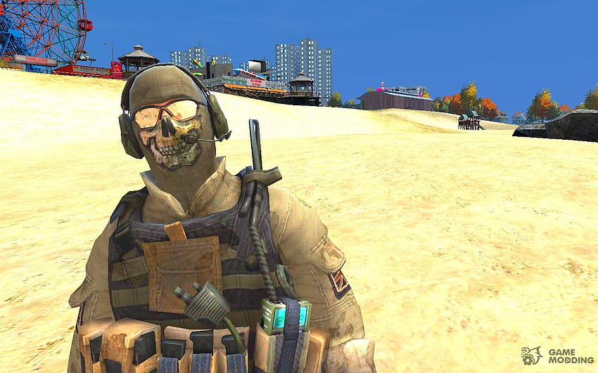 Download Ghost's mask from Call Of Duty: Modern Warfare 2 (2022) for GTA 5