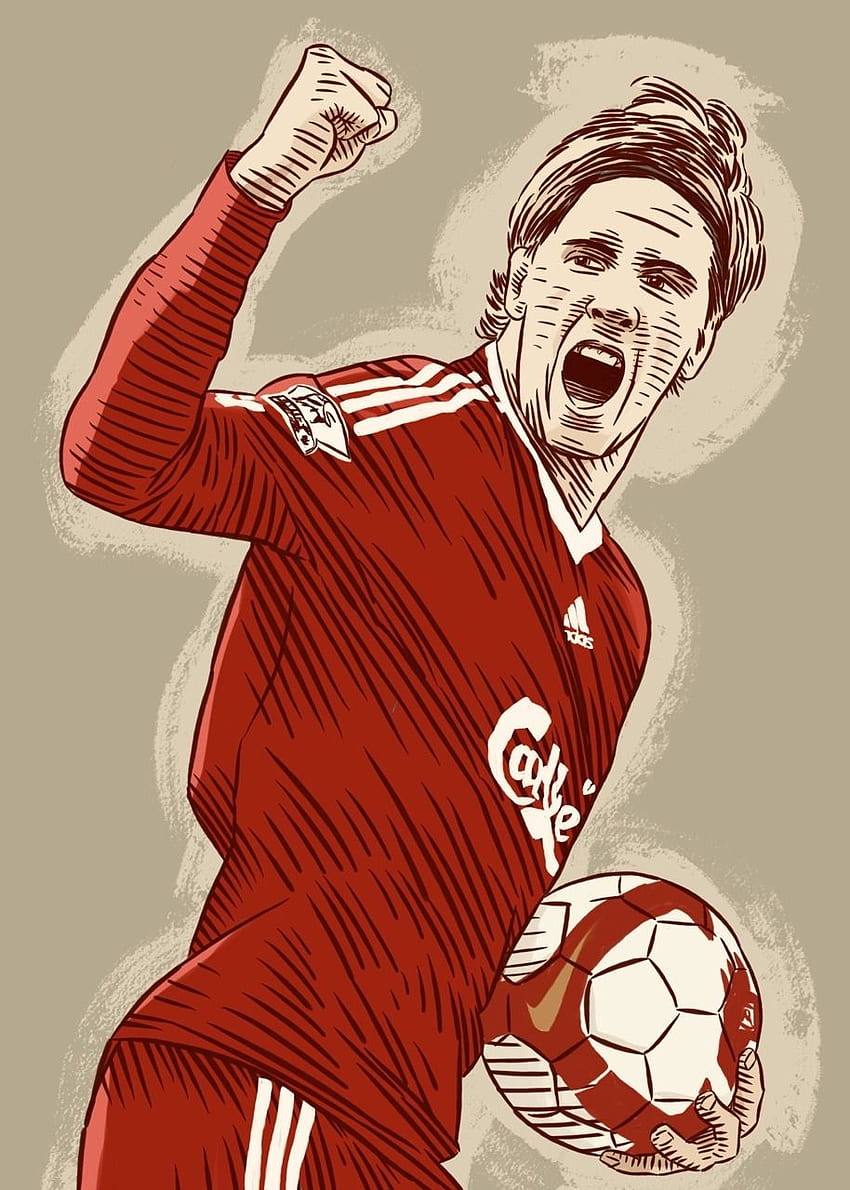 Ilustrasi Digital, Fernando Torres Liverpool wallpaper ponsel HD