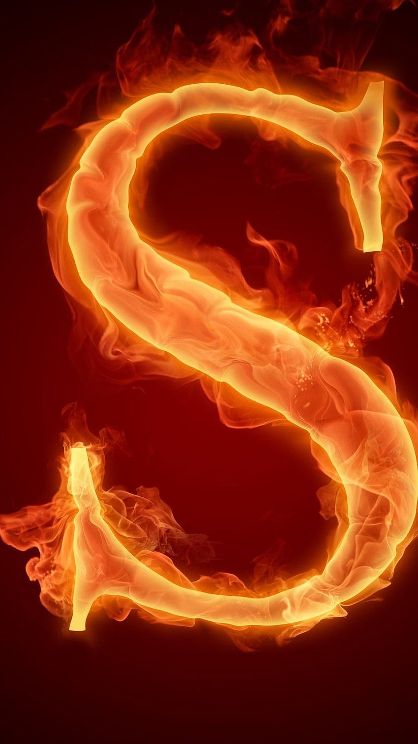 S Name, Fire Effect, s name ka HD phone wallpaper