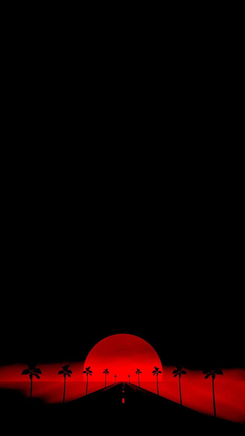 Rot und Schwarz Minimalist, Amoled Minimalist HD-Handy-Hintergrundbild